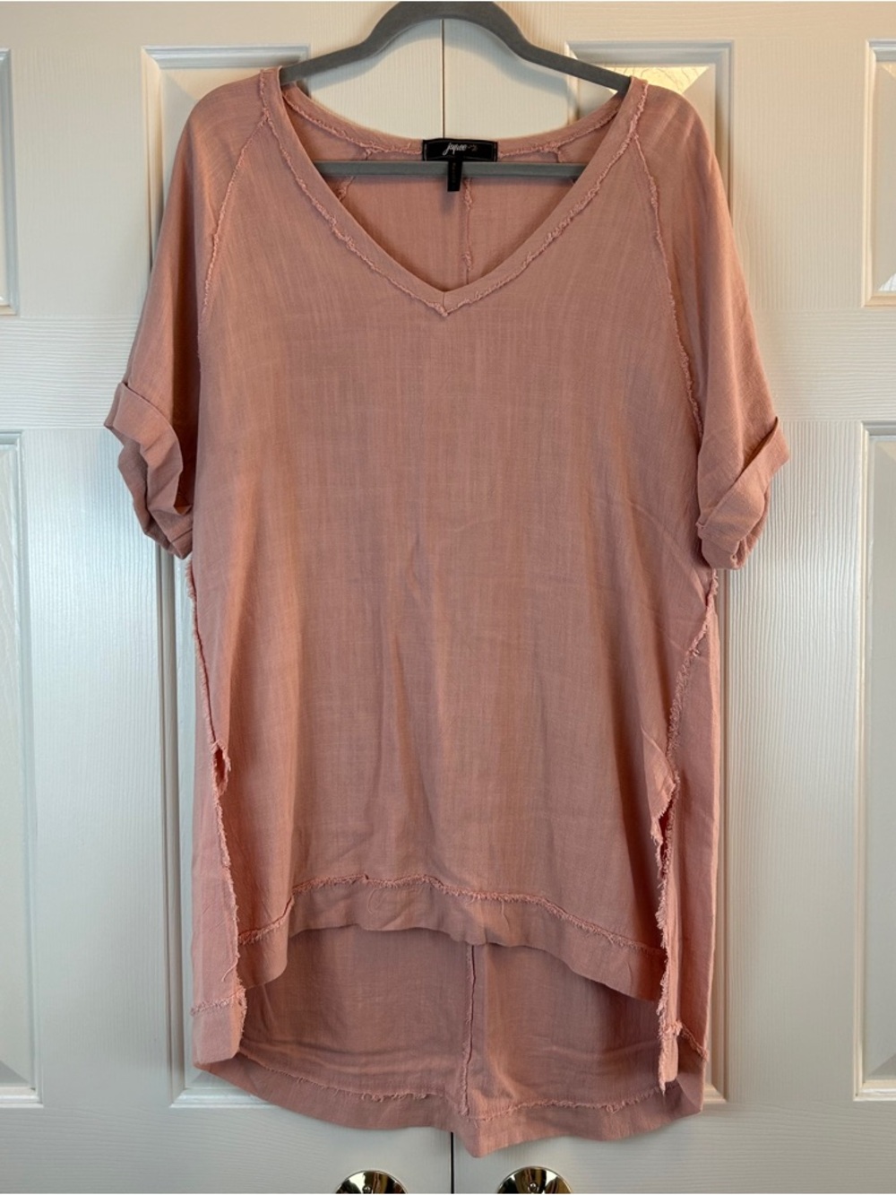 Jupee Linen Blend Tunic Top